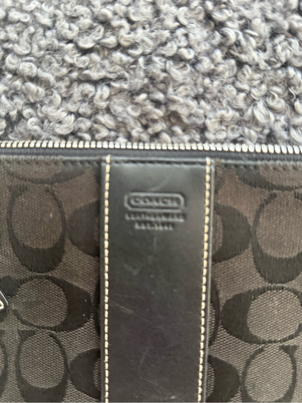 Coach Black Signature Canvas Wristlet - Picture 5 of 13